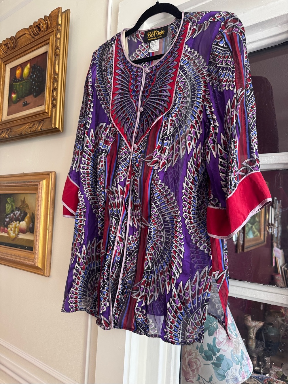 Bob Mackie Vintage Silk Tunic Blouse